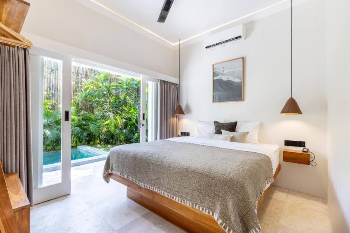 Villa Deluxe, 2 camere da letto, piscina privata, vista giardino | Biancheria da letto di alta qualità, materassi Select Comfort
