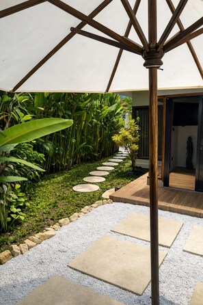 Two-Bedroom Private Pool Villa with Garden (Villa Aqua) | Courtyard view - Nomada Villas (Kuta)