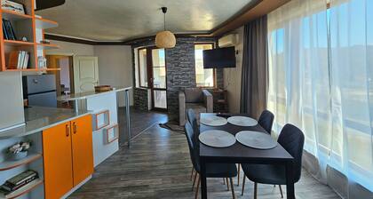 Beautiful apartment with a big balcony and a great mountain view.