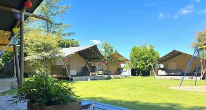Luxury glamping at fun park on the Veluwe