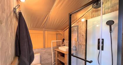 Luxury glamping at fun park on the Veluwe