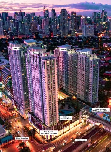 Cozy 2-Bedroom 2-Bath condo San Lorenzo Place Makati WiFi 4KM NAIA