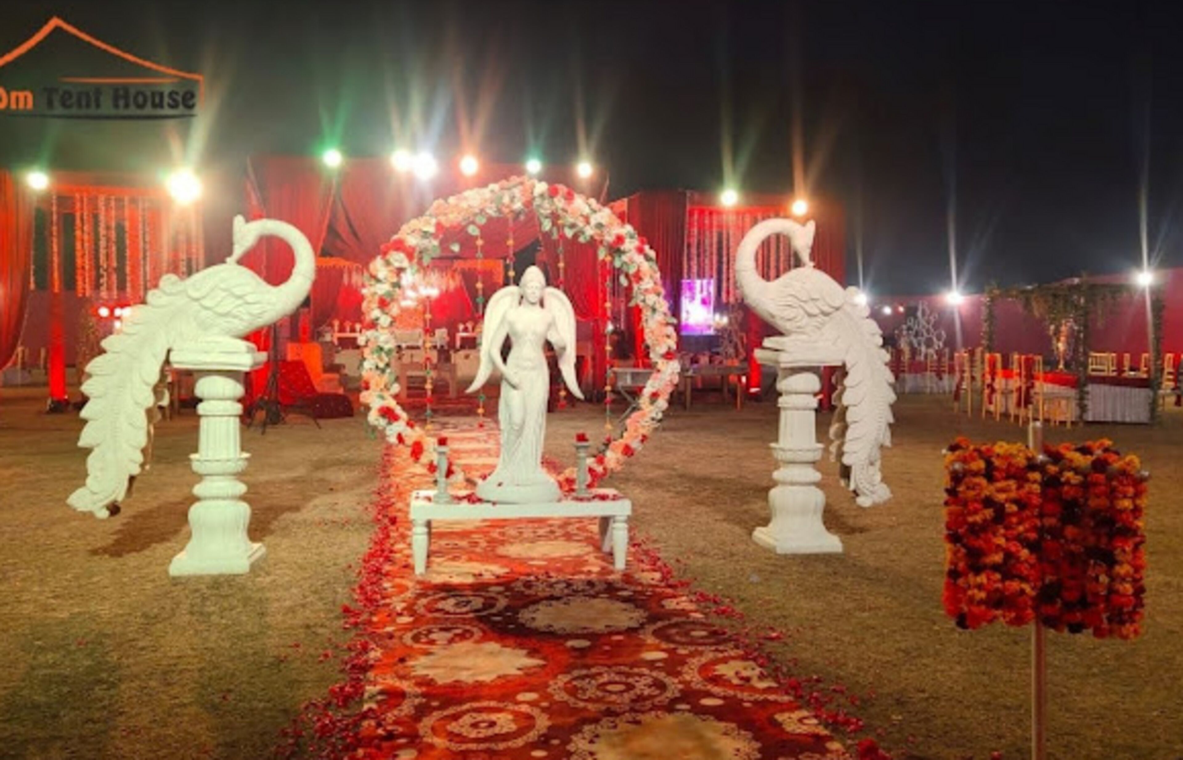 Outdoor banquet area