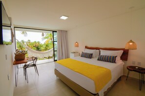 Standard Double Room, Balcony, Sea View | Premium bedding, pillow-top beds, minibar, individually decorated - Milie Lounge Pousada (Japaratinga)
