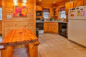 Apartment | Private kitchen - Romantic Honeymoon Cabin in the Smokies (Gatlinburg)