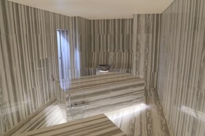 Sauna, baño turco, masajes con piedras calientes 