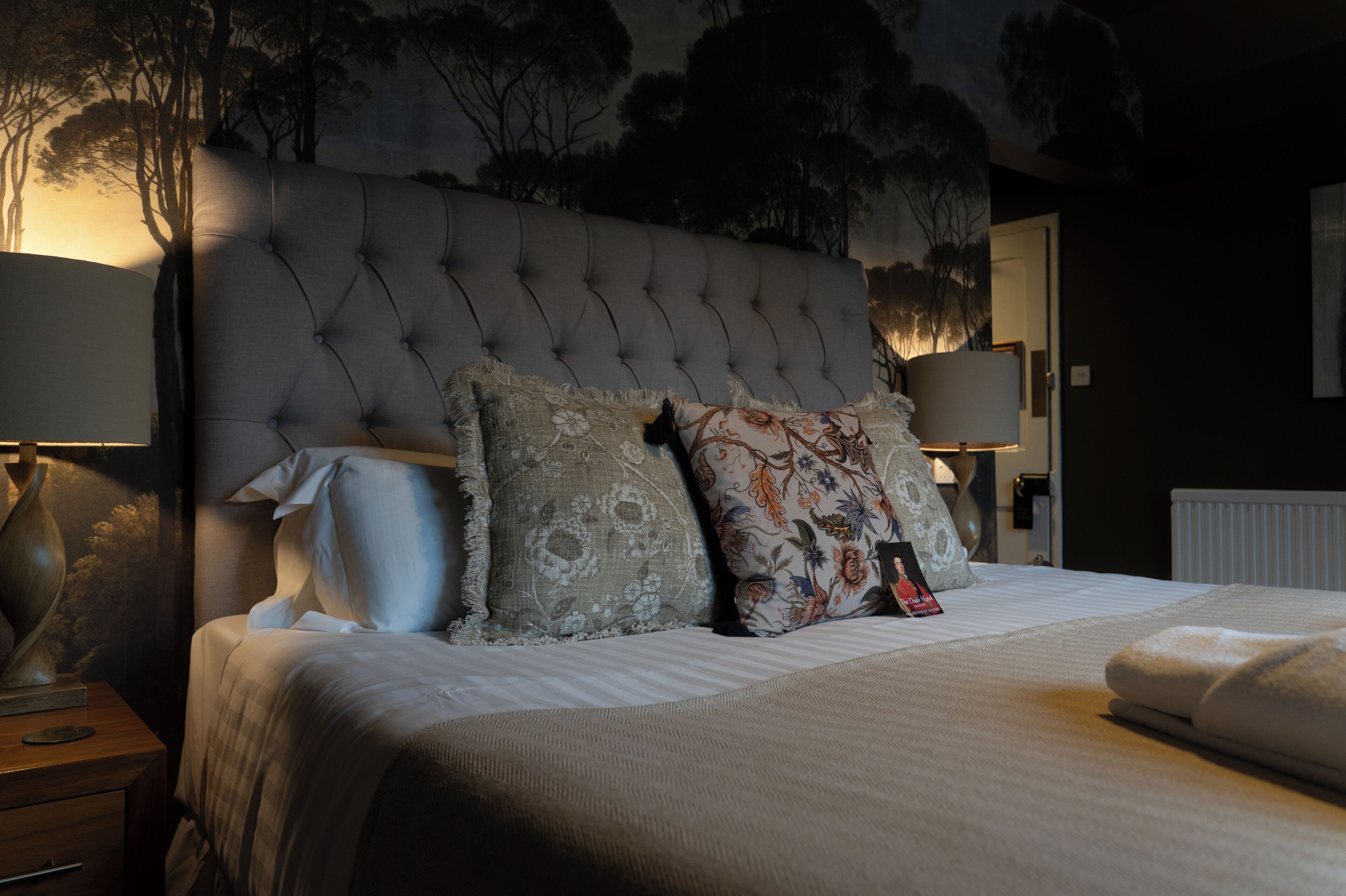 Individually decorated, individually furnished, desk, laptop workspace