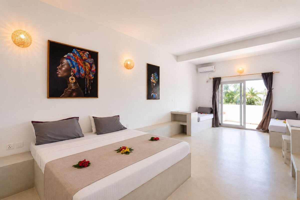 Ropa de cama de alta calidad y minibar 