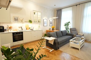 Smart TV, books, computer monitors - Elegant Apartment in the Historic Center, AC, wifi, Netflix, Quiet area (Sibiu)