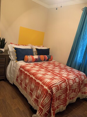 1 bedroom, iron/ironing board, bed sheets