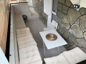 Terrace/patio - Welcome to our charming two-bedroom apartment in CHALKIDIKI!  (Skala Fourkas)