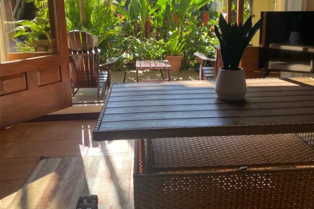 Deluxe Apartment, Pool View | Terrace/patio