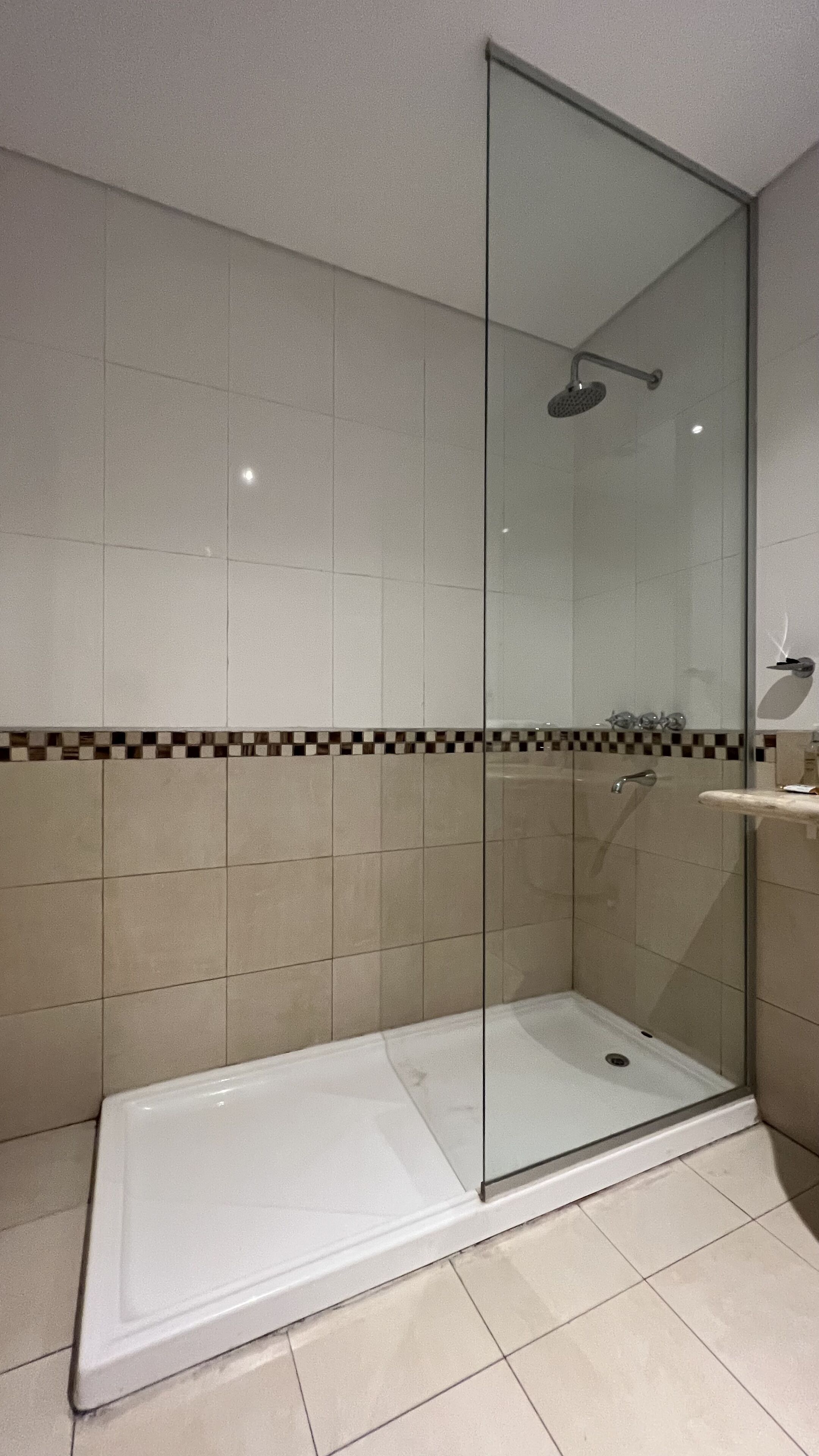 Dusche, Bidet, Handtücher, Seife