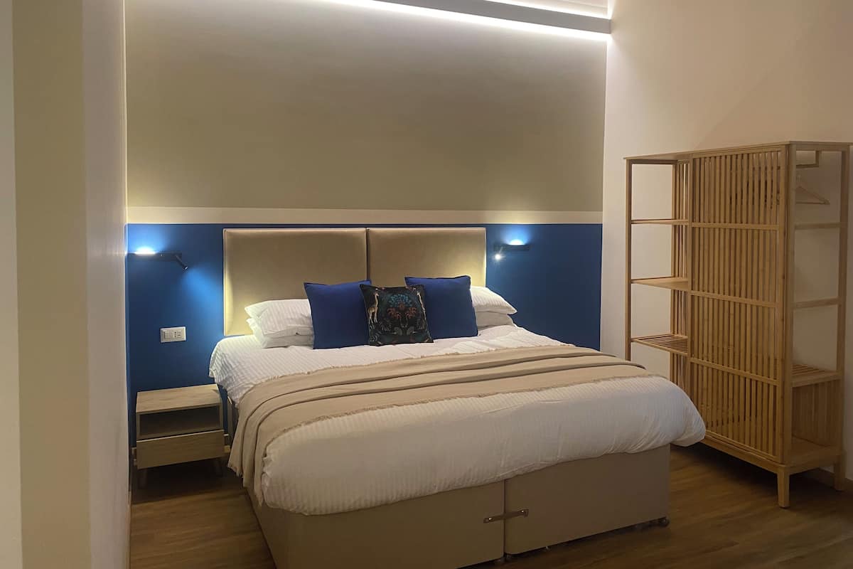 Habitación Premium doble | Escritorio y espacio para trabajar con un portátil