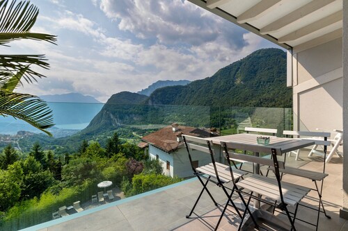 Eco del Garda – XL Apartment 305 mit überdachter Terrasse und Seeblick