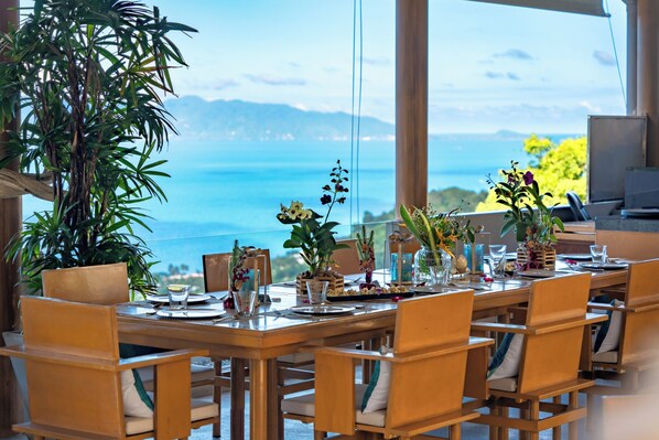 Outdoor dining - Oceanview Duplex With Private Pool in Koh Samui (Koh Samui)
