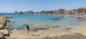 Vlak bij het strand