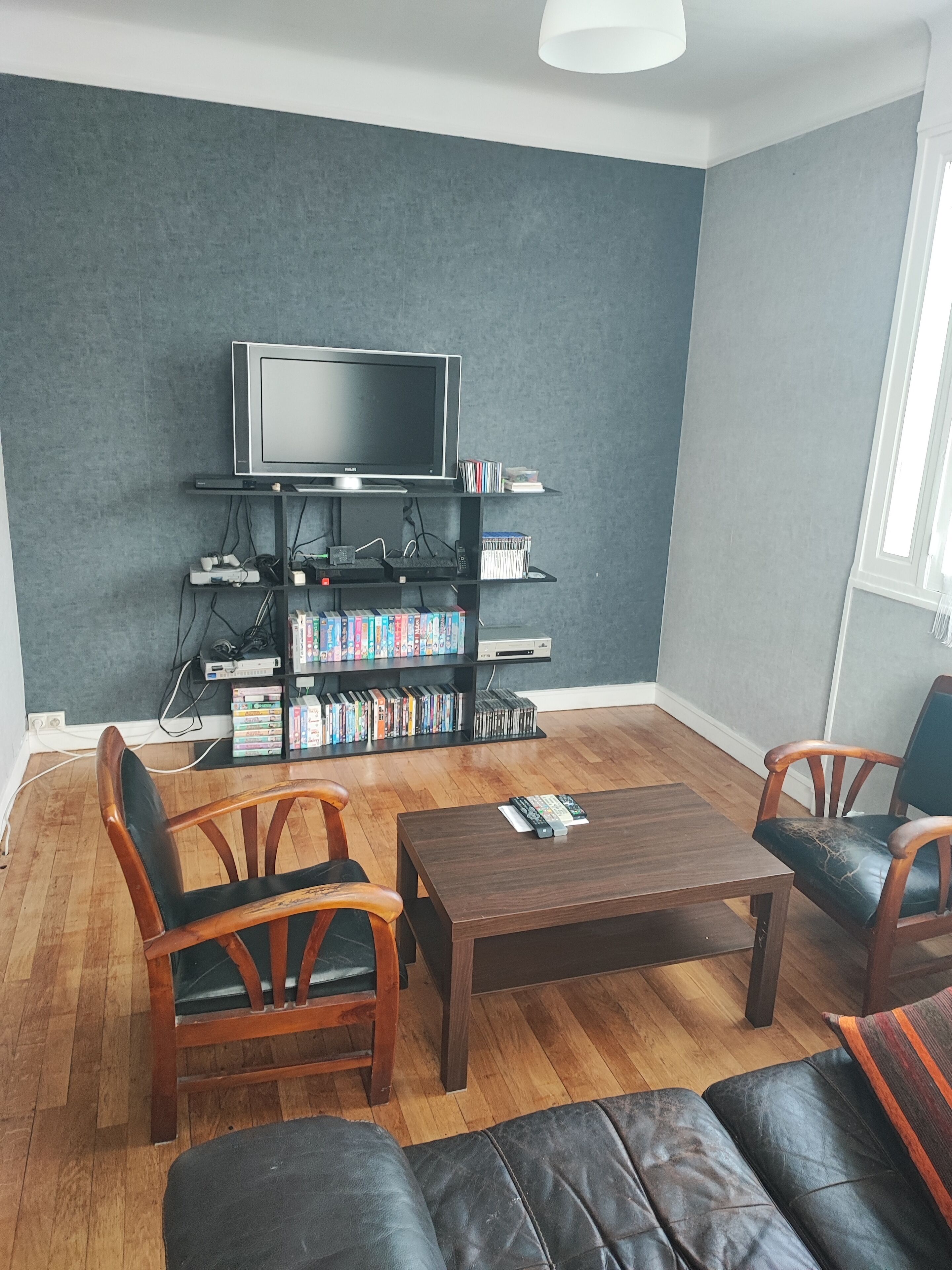 TV, video games, DVD player, music library