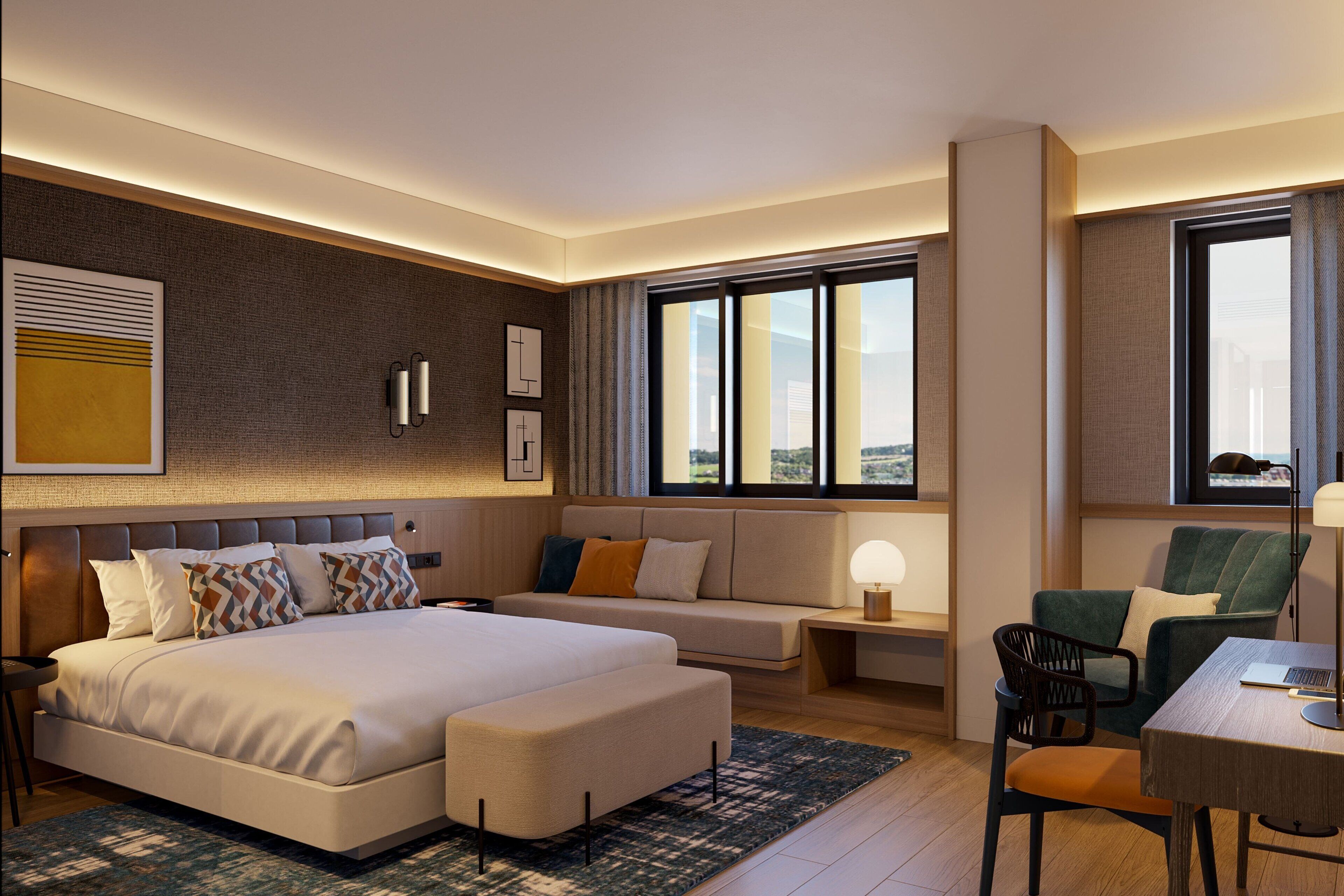 迷你吧、免费 WiFi、床单