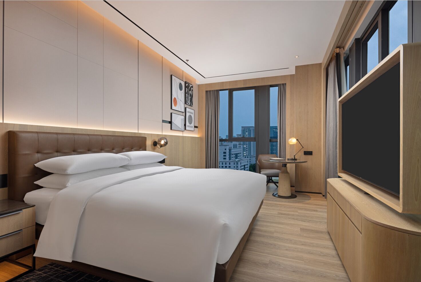 Literie de qualité supérieure, couette en duvet d'oie, minibar