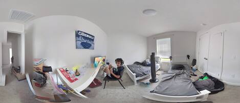 1 habitación y ropa de cama