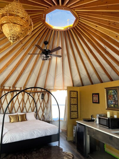 "The Lotus" Private Yurt at Nomad Yurts. Central to all Lake Powell offers.