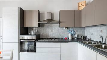 Fridge, oven, stovetop, dishwasher