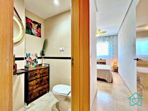 Free toiletries, hair dryer, towels