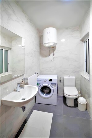 Shower, hair dryer
