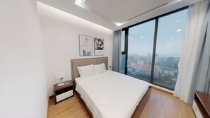 Deluxe Apartment, 2 Bathrooms, City View | 2 bedrooms, in-room safe, desk, blackout drapes - Luxury Apartment Metropolis NNP (Hanoi)