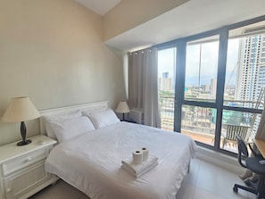 Standard-Apartment, Stadtblick | 1 Schlafzimmer, Bettwäsche aus ägyptischer Baumwolle
