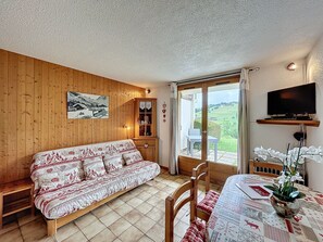 TV - Studio for 4/5 with terrace, parking in Combloux (Combloux)