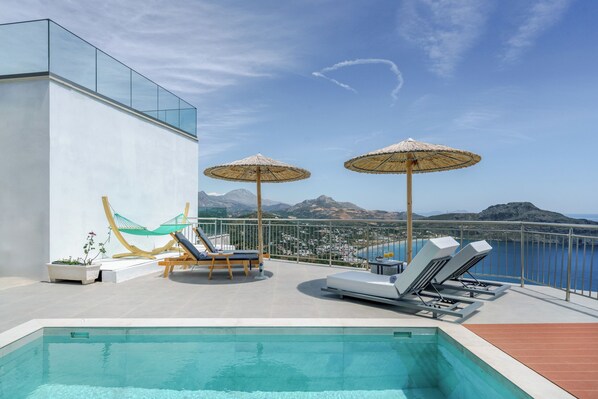 Outdoor pool - New Villa in Plakias with Private Pool and Amazing Sea View (Myrthianos Plakias)