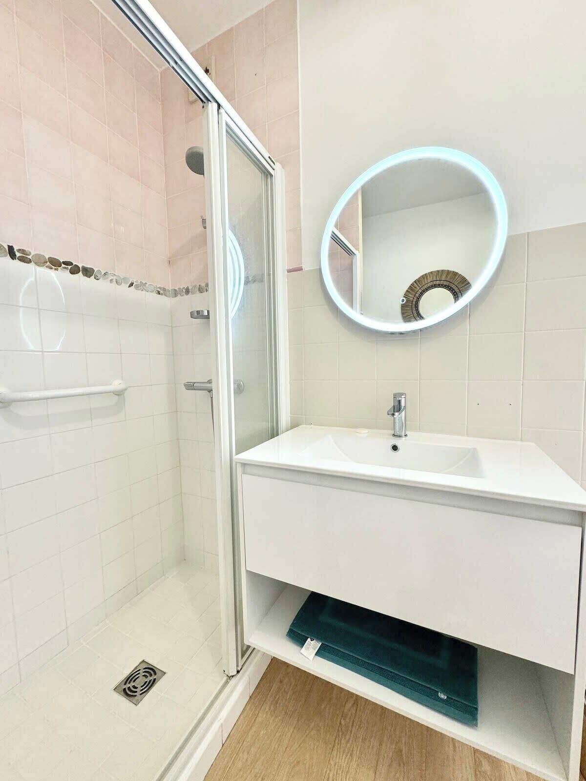 Douche, sèche-cheveux, papier toilette