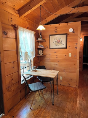 Dining - Cozy cabin and contemporary container home on one property! Pets welcome! (Enoree)