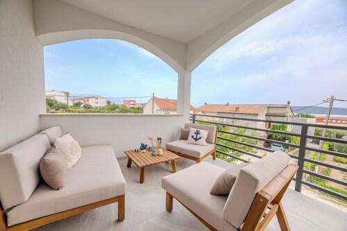 A1 luxury apartment near beach with big terrace and the sea view