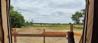 Luxuszelt in der Pferdeherde in Perfekten Westernambiente in Maximaler Natur