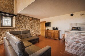 TV, DVD player, livros