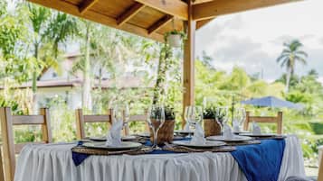Área para banquetes al aire libre