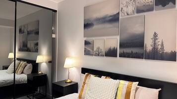 2 dormitorios, tabla de planchar con plancha, wifi y ropa de cama