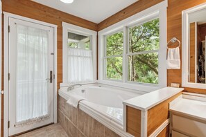 Shower, hair dryer, towels - Secluded five bedroom home with great layout secluded in maritime forest! (Bald Head Island)