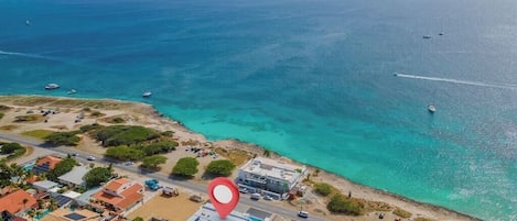 在海滩