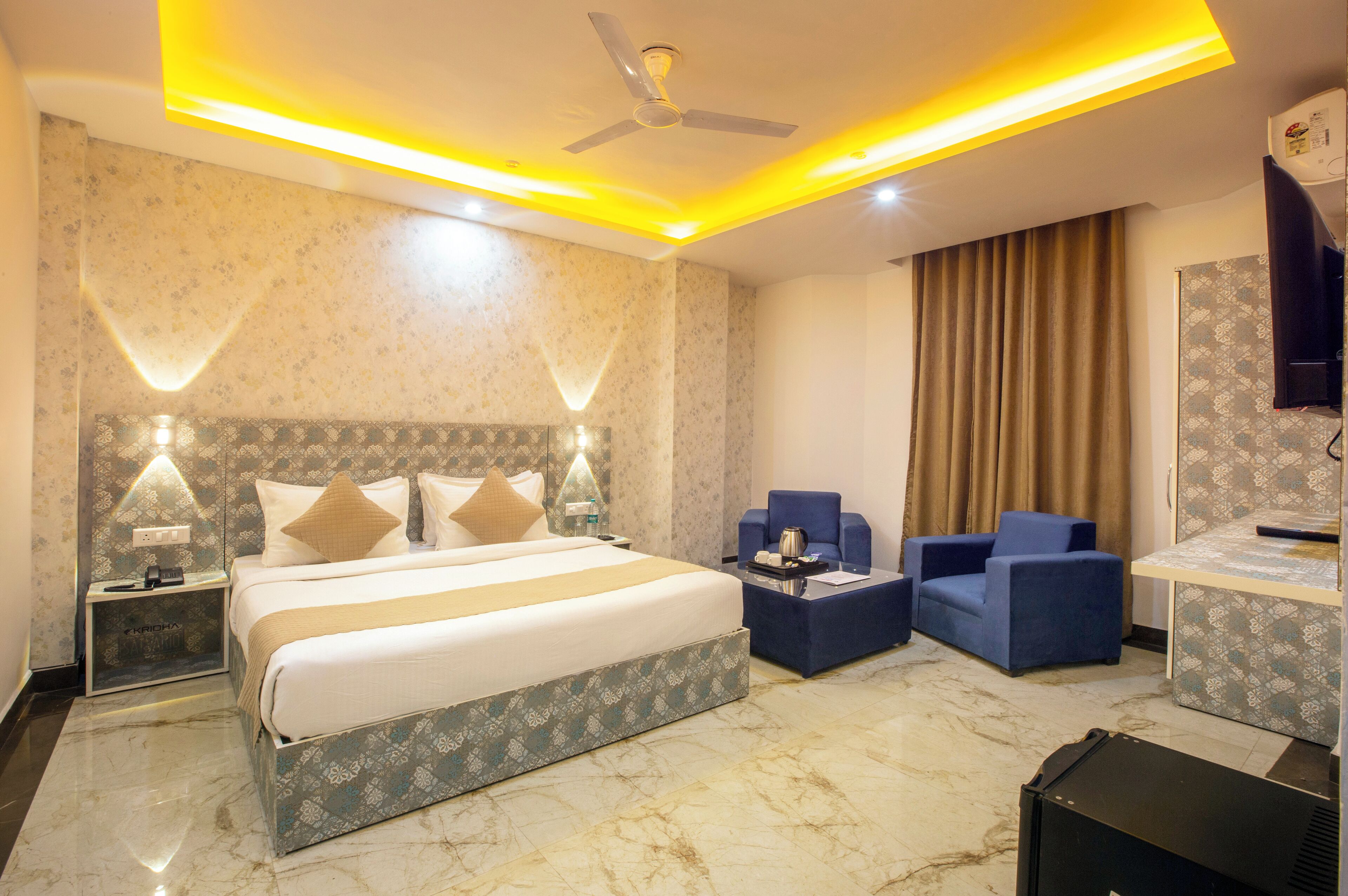 Deluxe Triple Room, City View | In-room safe, desk, laptop workspace, soundproofing