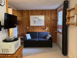 TV - Divisible studio, southwest balcony, quiet, 24m² (La Plagne Montchavin Les Coches)