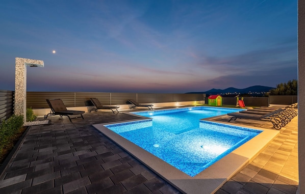 A heated pool