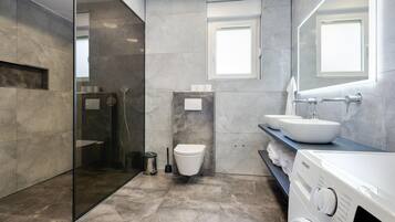 Shower, hair dryer