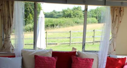 Peaceful location with views to Exmoor and near Dartmoor walks