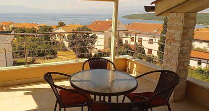 Island Krk, Njivice - flat with panoramic view