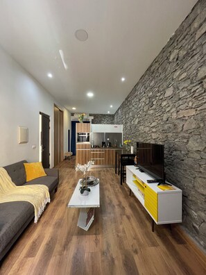 Departamento, 1 cama matrimonial | Área de sala de estar