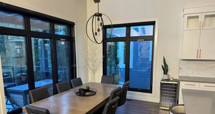 Large lakefront retreat with private dock.